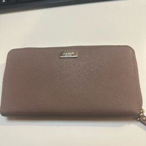 Kate Spade Mauve Zip-Around Wallet